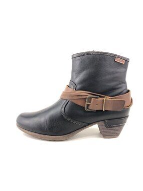 Pikolinos Rotterdam Black Leather Ankle Boots EUR 40